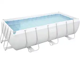 Hornbach Aufstellpool framepool-set bestway power steel™ eckig 404x201x100 cm inkl. sandfilteranlage & leiter grau Angebot