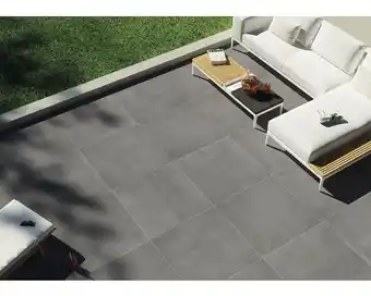Hornbach Flairstone feinsteinzeug terrassenplatte modern dark rektifizierte kante 90 x 90 x 2 cm Angebot