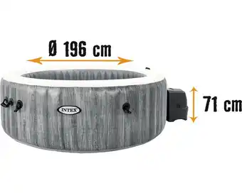 Hornbach Aufblasbarer whirlpool intex pure spa greywood deluxe 128440 bubble massage mit integriertem kalkschutzsystem, 140 luftdüsen, Angebot