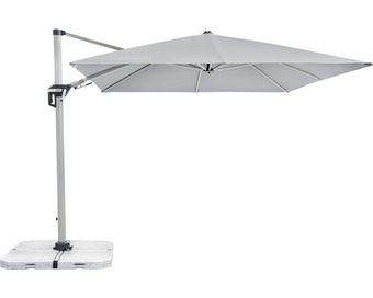 Hornbach Sonnenschirm kurbelschirm ampelschirm doppler polyester (pes) hellgrau Angebot