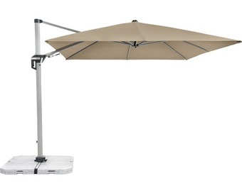 Hornbach Sonnenschirm kurbelschirm ampelschirm doppler polyester (pes) greige Angebot