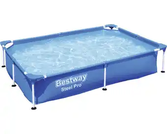 Hornbach Aufstellpool framepool bestway family eckig 221x150x43 cm ohne zubehör blau Angebot