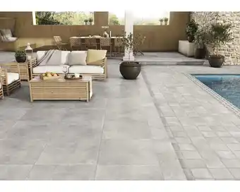 Hornbach Feinsteinzeug terrassenplatte smartgrip beton uni 59,2x59,2x2cm rektifiziert Angebot