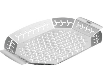 Hornbach Weber gemüsekorb grillkorb grillschale groß 36,7 x 26,6 cm edelstahl silber Angebot