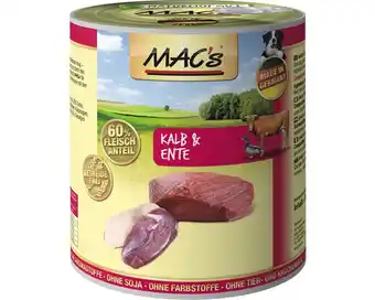 Hornbach Hundefutter nass mac's kalb, ente und kartoffeln 800 g Angebot