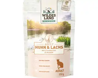 Hornbach Katzenfutter nass wildes land huhn und lachs mit cranberries mit wertvollen superfoods, getreidefrei, glutenfrei 100 g Angebot