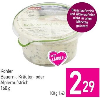 Sutterlüty Kohler Bauern-, Kräuter- oder Älpleraufstrich 160 g Angebot