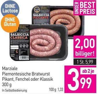 Sutterlüty Marziale Piemontesische Bratwurst Pikant, Fenchel oder Klassik 300 g Angebot