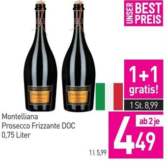Sutterlüty Montelliana Prosecco Frizzante DOC 0,75 Liter Angebot