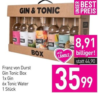 Sutterlüty Franz von Durst Gin Tonic Box 1x Gin 6x Tonic Water 1 Stück Angebot