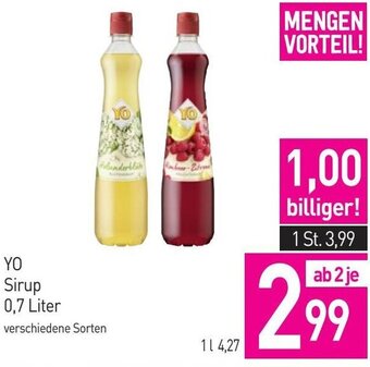 Sutterlüty YO Sirup 0,7 Liter Angebot