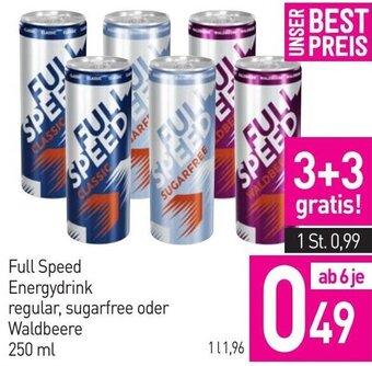 Sutterlüty Full Speed Energydrink regular, sugarfree oder Waldbeere 250 ml Angebot