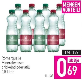 Sutterlüty Römerquelle Mineralwasser prickelnd oder still 0,5 Liter Angebot