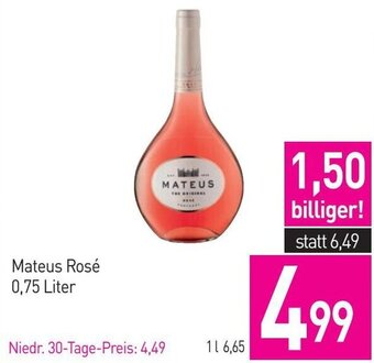 Sutterlüty Mateus Rosé 0,75 Liter Angebot