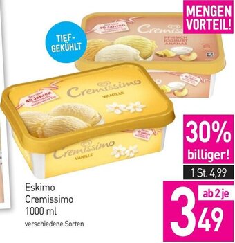 Sutterlüty Eskimo Cremissimo 1000 ml verschiedene Sorten Angebot