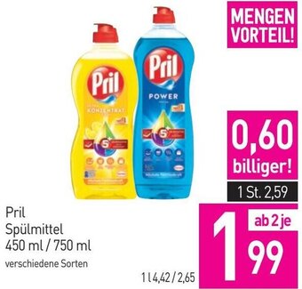 Sutterlüty Pril Spülmittel 450 ml/750 ml Angebot