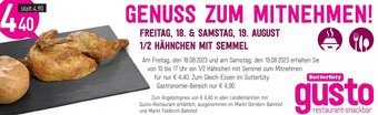 Sutterlüty 1/2 HÄHNCHEN MIT SEMMEL Angebot