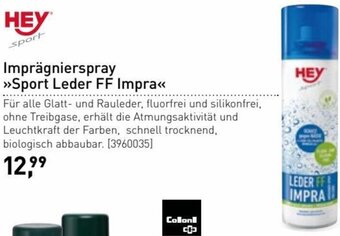 Intersport HEY sport Imprägnierspray >>Sport Leder FF Impra<< Angebot