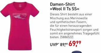 Intersport Damen-Shirt >>Wool II Ts SS<< Angebot