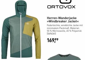 Intersport ORTOVOX Herren-Wanderjacke >>Windbreaker Jacket<< Angebot