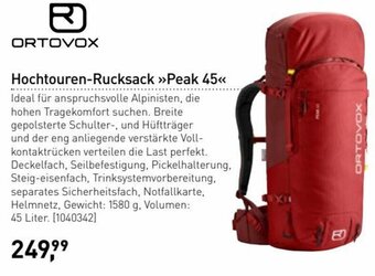 Intersport ORTOVOX Hochtouren-Rucksack »Peak 45<< Angebot