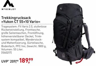 Intersport MCKINLEY Trekkingrucksack >>Yukon CT 55+10 Vario<< Angebot
