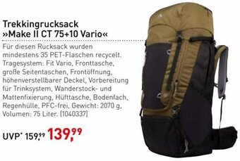 Intersport Trekkingrucksack >>Make II CT 75+10 Vario<< Angebot