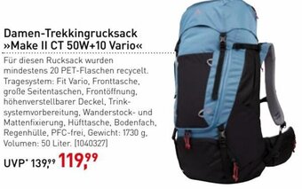 Intersport Damen-Trekkingrucksack >>Make II CT 50W+10 Vario<< Angebot