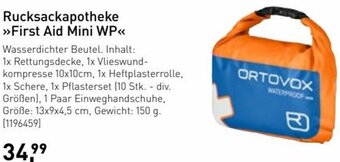 Intersport Rucksackapotheke >>First Aid Mini WP<< Angebot