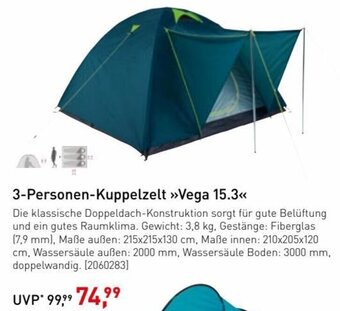 Intersport 3-Personen-Kuppelzelt »Vega 15.3<< Angebot