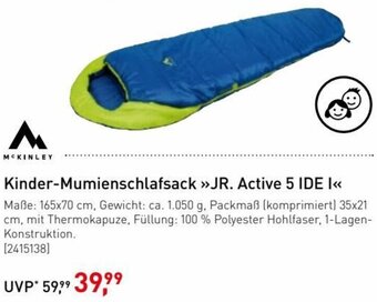 Intersport MCKINLEY Kinder-Mumienschlafsack »JR. Active 5 IDE I<< Angebot