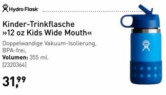 Intersport Hydro Flask Kinder-Trinkflasche >>12 oz Kids Wide Mouth<< Angebot