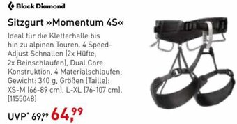 Intersport Black Diamond Sitzgurt >>Momentum 4S<< Angebot