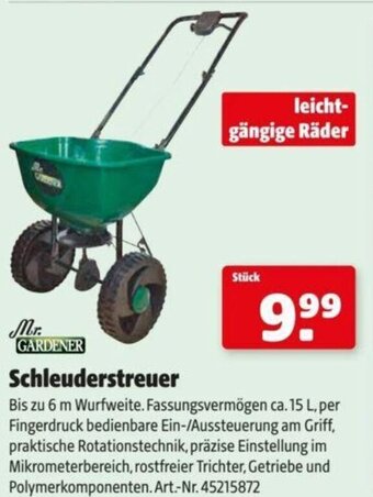 Hagebau Mr. GARDENER Schleuderstreuer Angebot