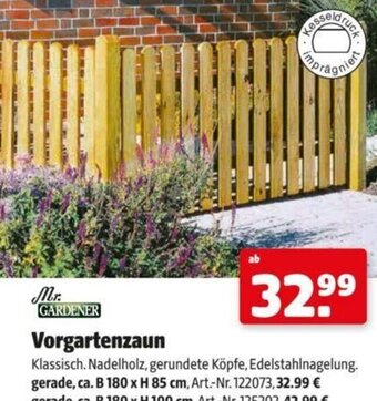 Hagebau Mr. GARDENER Vorgartenzaun Angebot