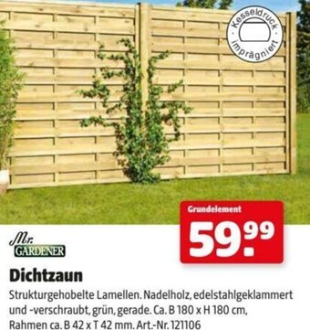 Hagebau Mr. GARDENER Dichtzaun Angebot