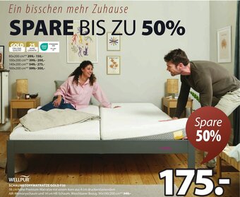 JYSK WELLPUR SCHAUMSTOFFMATRATZE GOLD F30 90 x 190/200 cm Angebot