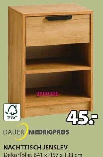 JYSK NACHTTISCH JENSLEV Dekorfolie. B41 x H57 x T33 cm Angebot