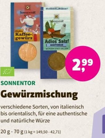 Denn's Biomarkt SONNENTOR Gewürzmischung 20 g- 70 g Angebot