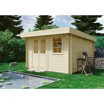 Bauhaus Bauhaus gartenhaus (außenmaß inkl. dachüberstand (b x t): 343 x 342 cm, holz, natur) Angebot