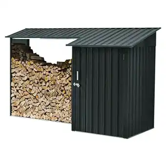 Bauhaus Metallschrank mit holzlager (l x b x h: 105 x 270 x 158 cm, stahl, anthrazit) Angebot