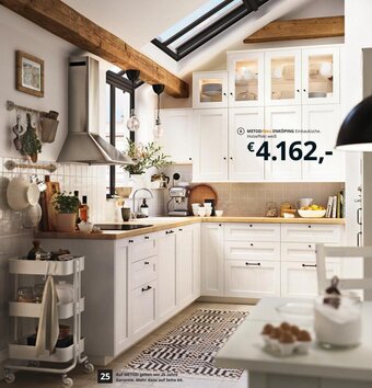 IKEA METOD/Neu ENKÖPING Einbauküche. Holzeffekt weiß Angebot