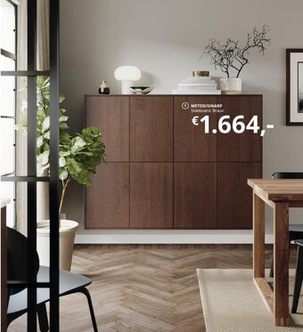 IKEA METOD/SINARP Sideboard. Braun Angebot