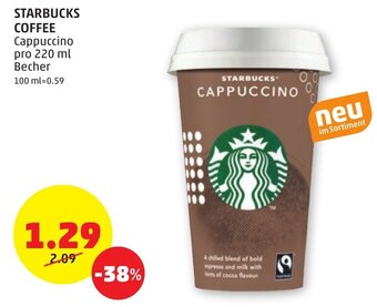PENNY STARBUCKS COFFEE Cappuccino pro 220 ml Becher Angebot