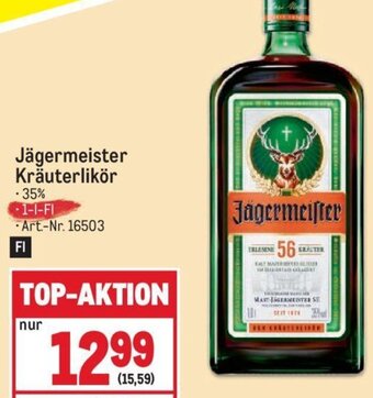 Metro Jägermeister Kräuterlikör 1 L Angebot