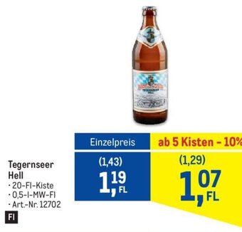 Metro Tegernseer Hell -20-FI-Kiste Angebot