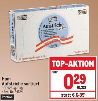 Metro Ham Aufstriche sortiert -60x25-g-Pkg Angebot