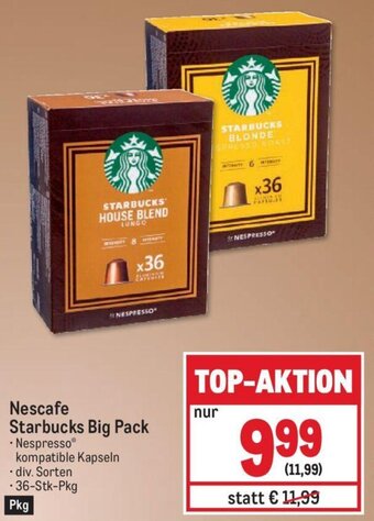 Metro Nescafe Starbucks Big Pack Angebot