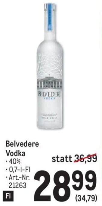 Belvedere Vodka Fl. (0,7 Lt.)