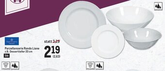 Metro Porzellanserie Rondo Liane z.B.: Dessertteller 20 cm Angebot
